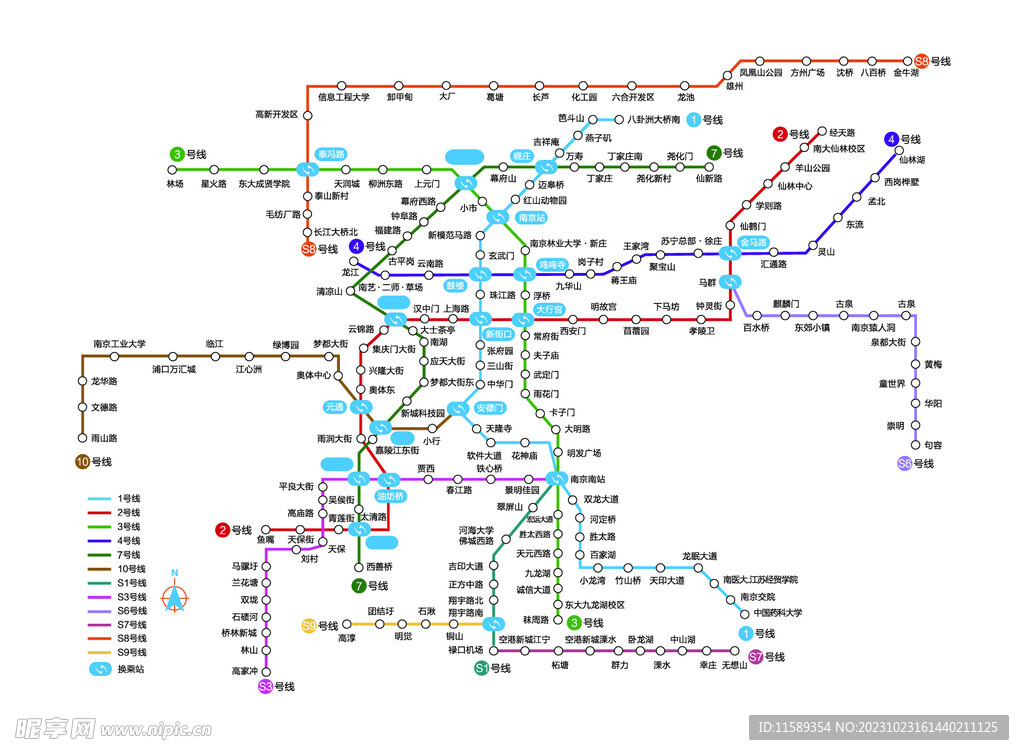 南京地铁新线路图发布